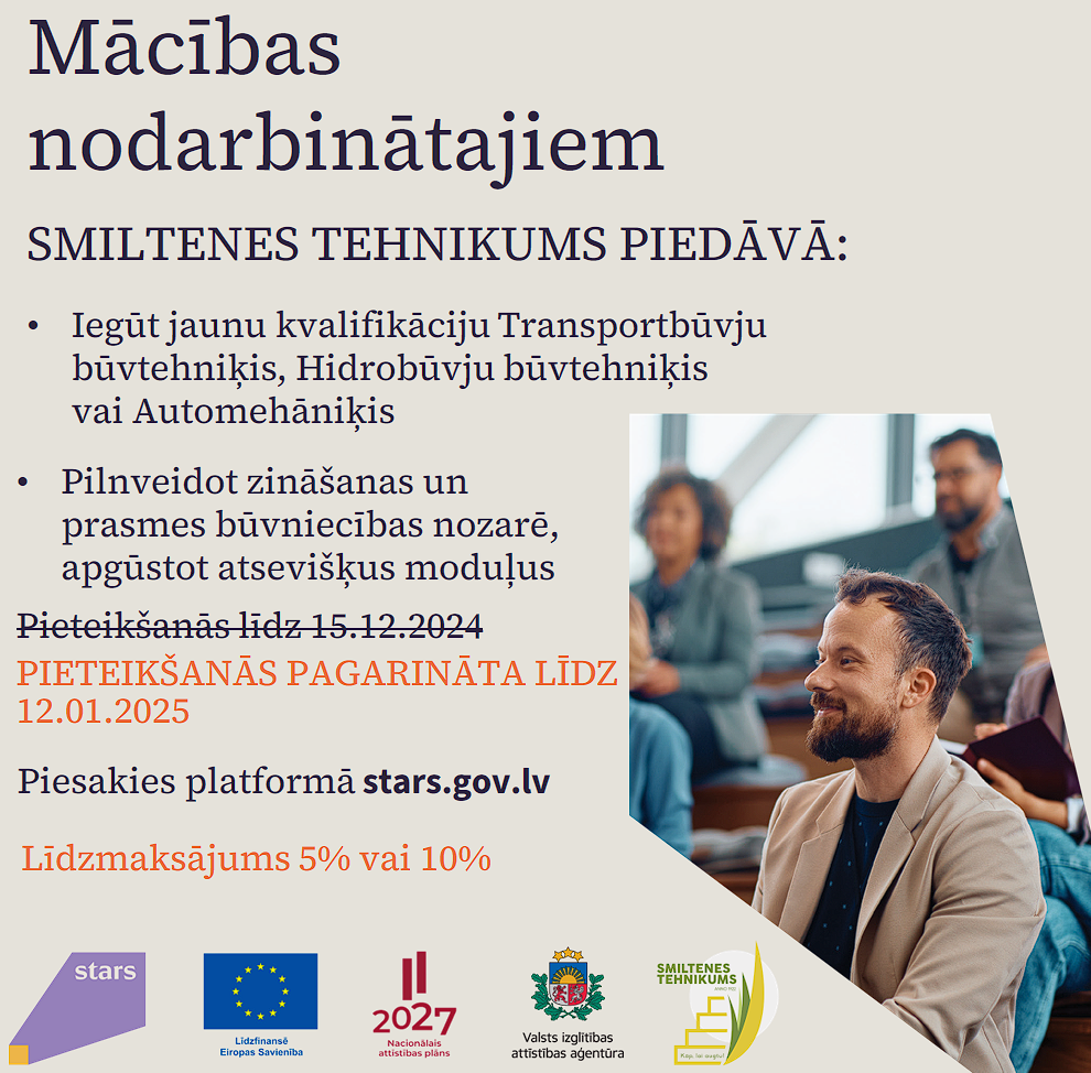 Mācības nodarbinātajiem!