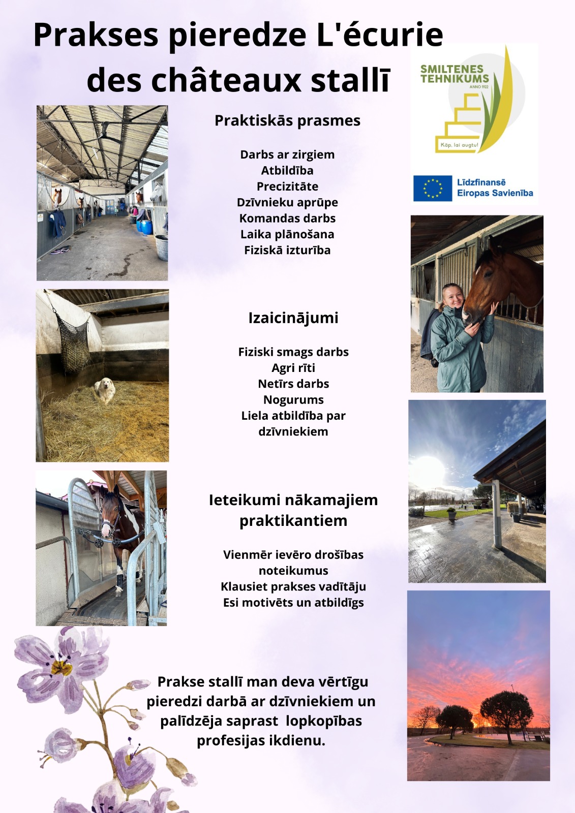 Profesionālā izaugsme Erasmus+ praksē Francijā
